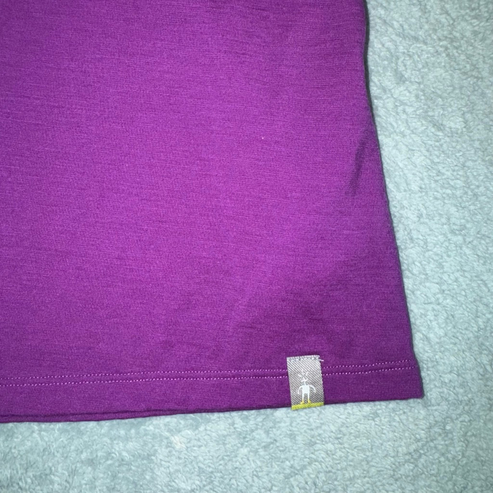 Women's Smartwool Maybell Purple Long Sleeve Wrap Dress L - Picture 9 of 10